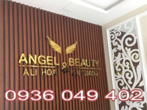 LOGO INOX vàng gương spa