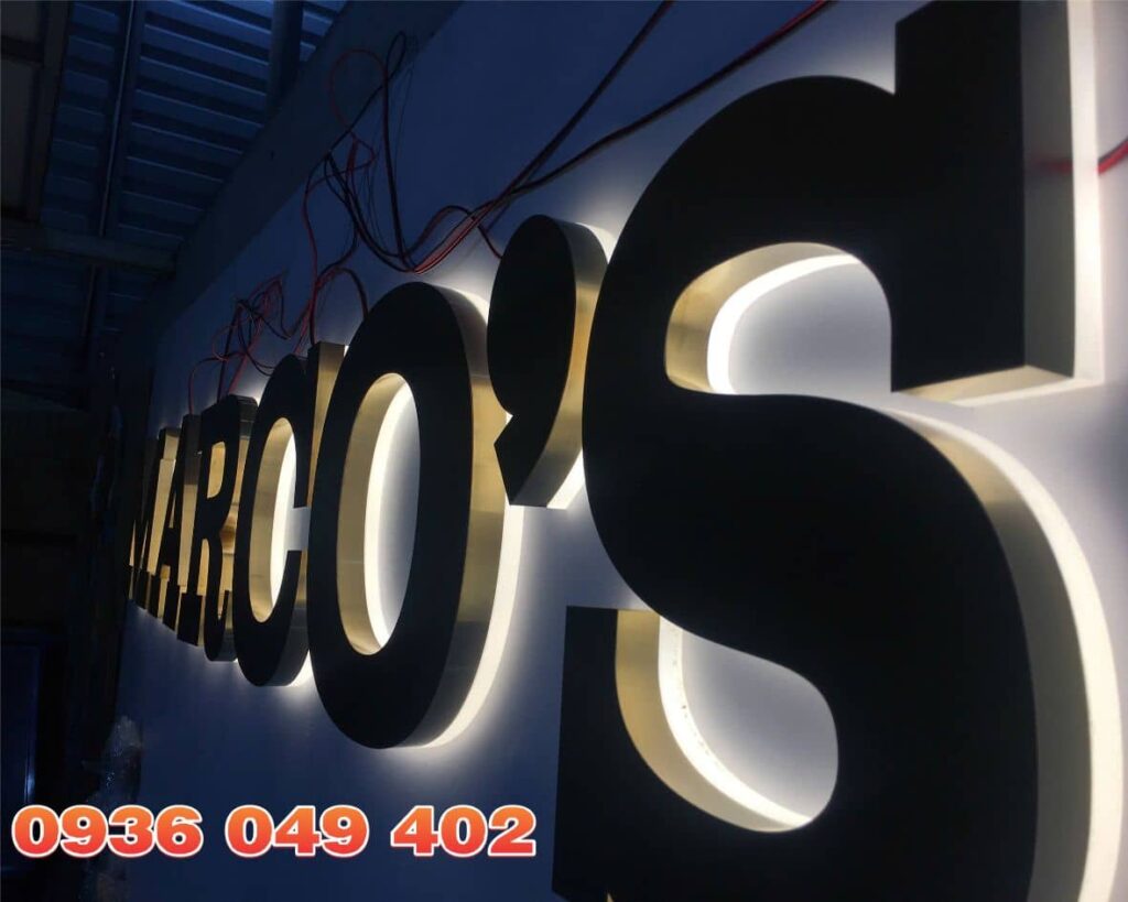 bảng giá gia công chữ nổi inox