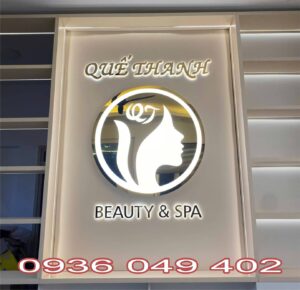 logo inox cho Spa Quế Thanh