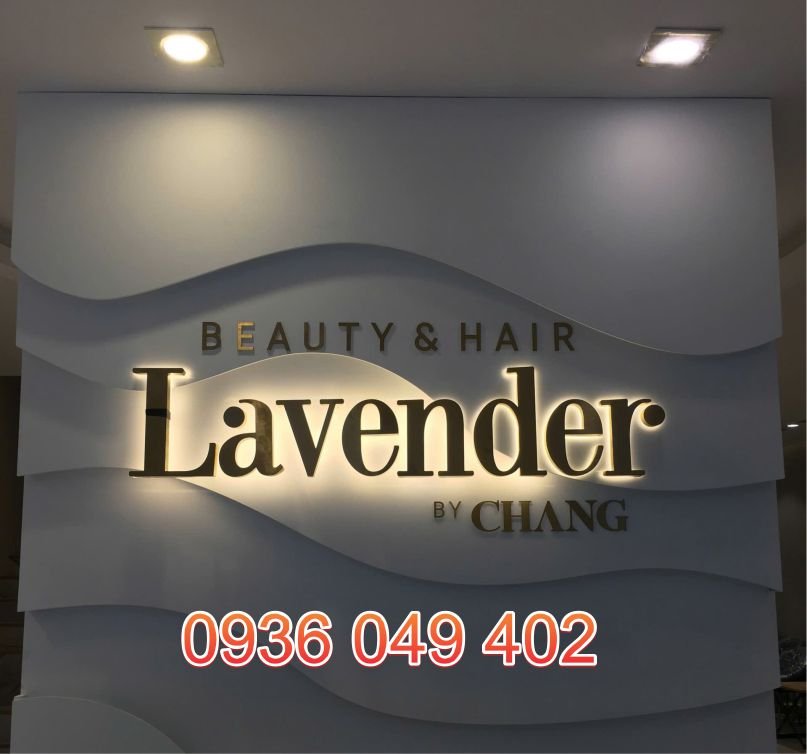 Làm logo inox đẹp cho mặt tiền cửa hàng làm đẹp