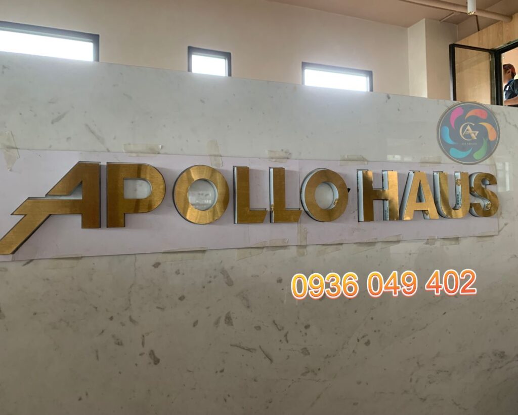 Thi Công Logo Inox Vàng Xước Tại Quận 2 – Sang Trọng, Bền Đẹp, Chuẩn ...