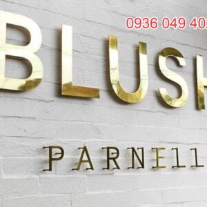 BẢNG HIỆU CHỮ NỔI INOX VÀNG GƯƠNG