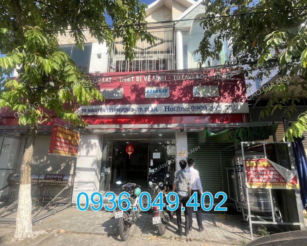 Thi Công Bảng Hiệu Alu Chữ Nổi Mica Tại Dĩ An